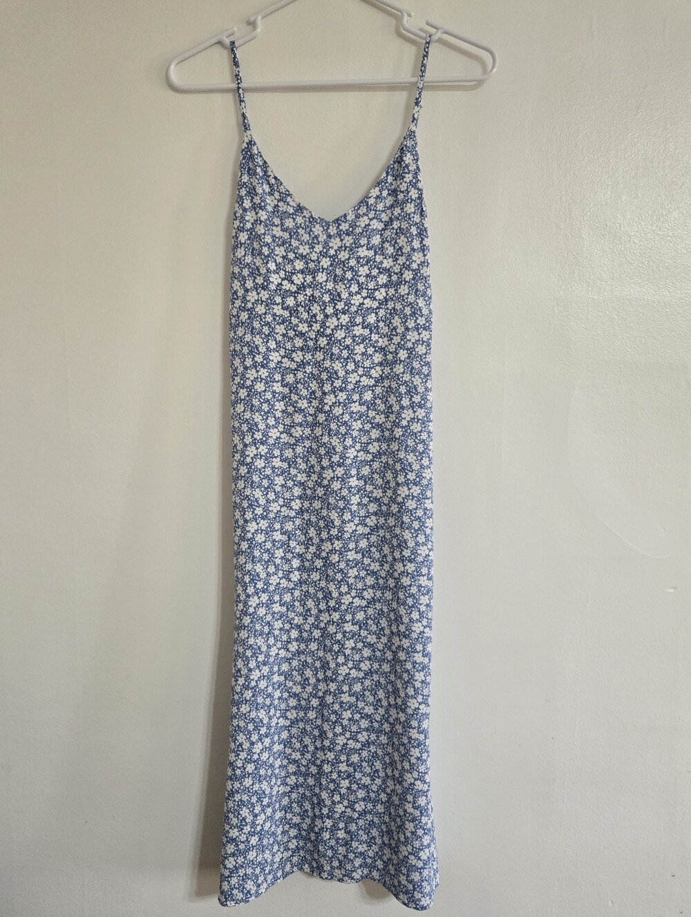 Reformation Blue and White Floral Halter Dress Size 4